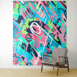 Funky Abstracte Art Wandkleed