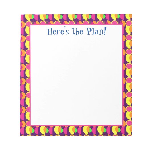 Funky Abstracte Boho Art Planner Notitieblok (Voorkant)