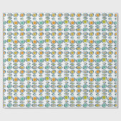 Funky Abstracte Circles Retro mid century Cadeaupapier (Vlak)