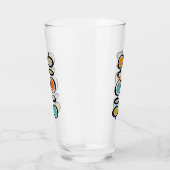 Funky Abstracte Cirkels 1950s Mid Century Glas (Rechts)