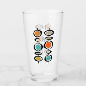 Funky Abstracte Cirkels 1950s Mid Century Glas (Voorkant)