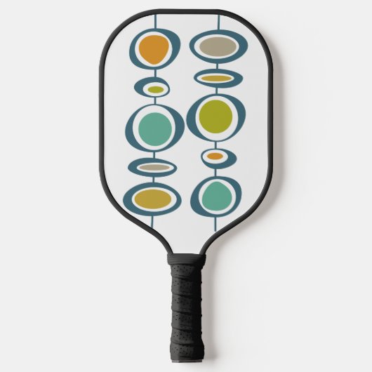 Funky Abstracte cirkels midden midden midden midde Pickleball Paddle (Voorkant)