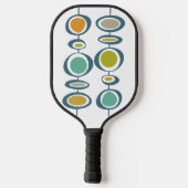 Funky Abstracte cirkels midden midden midden midde Pickleball Paddle (Achterkant)