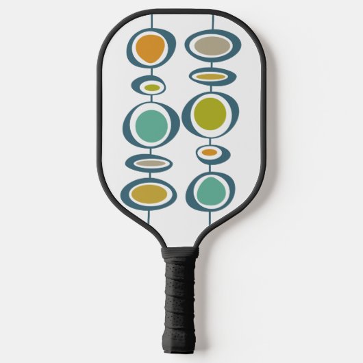 Funky Abstracte cirkels midden midden midden midde Pickleball Paddle (Achterkant)