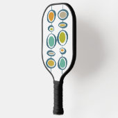 Funky Abstracte cirkels midden midden midden midde Pickleball Paddle (Links)