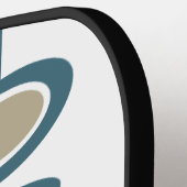 Funky Abstracte cirkels midden midden midden midde Pickleball Paddle (Links Detail)