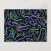 Funky Abstracte digitale kunst Briefkaart (Voorkant)