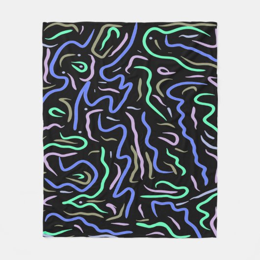 Funky Abstracte digitale kunst Fleece Deken (Voorkant)