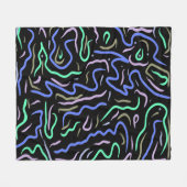 Funky Abstracte digitale kunst Fleece Deken (Voorkant (Horizontaal))