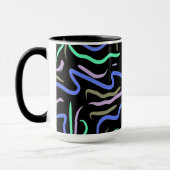 Funky Abstracte digitale kunst Mok (Links)