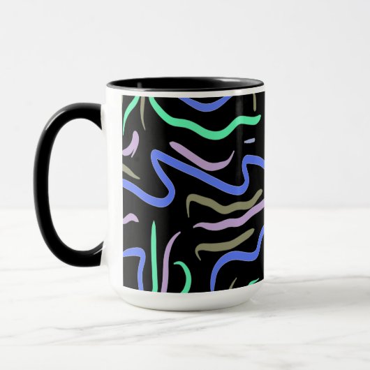 Funky Abstracte digitale kunst Mok (Links)