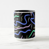 Funky Abstracte digitale kunst Mok (Midden)