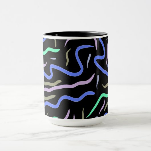 Funky Abstracte digitale kunst Mok (Midden)