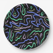 Funky Abstracte digitale kunst Papieren Bordje (Voorkant)