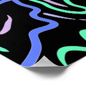 Funky Abstracte digitale kunst Poster (Hoek)