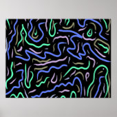 Funky Abstracte digitale kunst Poster (Voorkant)