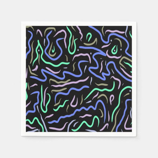 Funky Abstracte digitale kunst Servet (Voorkant)