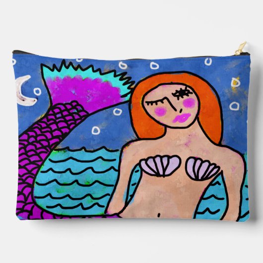Funky Abstracte digitale zeemeermin schilderij Etui (Achterkant)