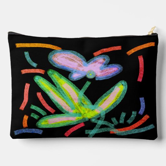 Funky Abstracte Floral Art Etui (Achterkant)