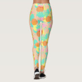 Funky Abstracte Geometric Hip 50s Pattern Leggings (Achterkant)