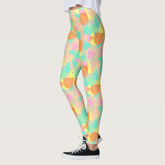 Funky Abstracte Geometric Hip 50s Pattern Leggings (Links)