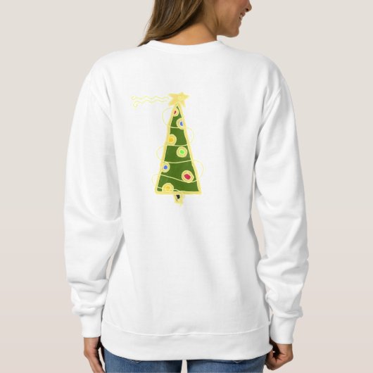 Funky Abstracte kerstboomtrui Trui (Achterkant)