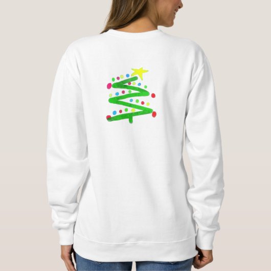 Funky Abstracte kerstboomtrui Trui (Achterkant)