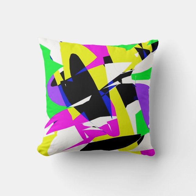 Funky Abstracte, kleurrijke patroonkussen Kussen (Voorkant)