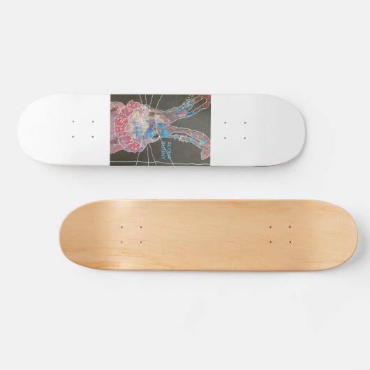 Funky abstracte konijnenkonijnenschaarplaat persoonlijk skateboard (Horizontaal)