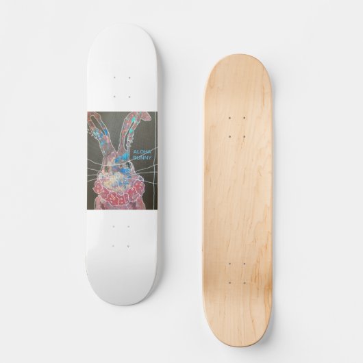 Funky abstracte konijnenkonijnenschaarplaat persoonlijk skateboard (Voorkant)