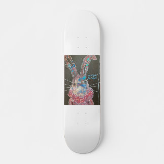 Funky abstracte konijnenkonijnenschaarplaat persoonlijk skateboard
