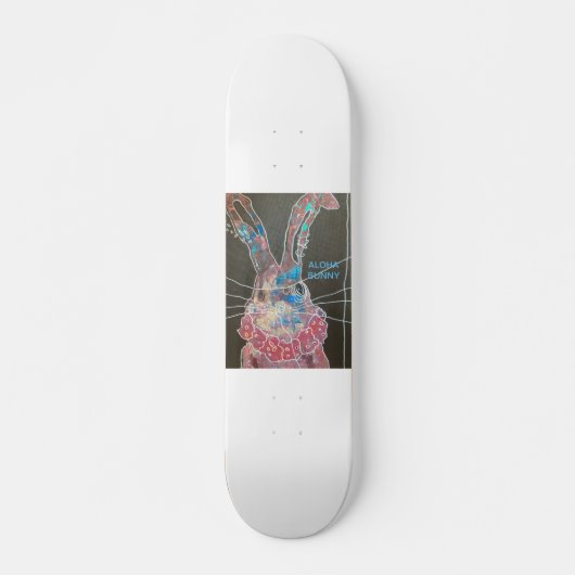 Funky abstracte konijnenkonijnenschaarplaat persoonlijk skateboard (Voorkant)