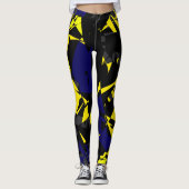 Funky Abstracte Kunst Geometrie Leggings (Voorkant)