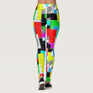 Funky Abstracte Kunst Geometrie Onverschrokken Leg Leggings