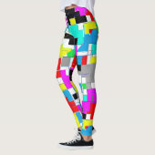 Funky Abstracte Kunst Geometrie Onverschrokken Leg Leggings (Links)