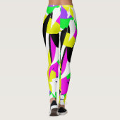 Funky Abstracte Kunst Geometrie Onverschrokken Leg Leggings (Achterkant)