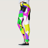 Funky Abstracte Kunst Geometrie Onverschrokken Leg Leggings (Links)