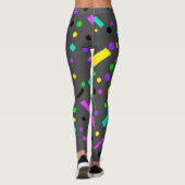 Funky Abstracte Kunst Geometrie Onverschrokken Leg Leggings (Achterkant)