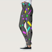 Funky Abstracte Kunst Geometrie Onverschrokken Leg Leggings (Links)