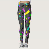 Funky Abstracte Kunst Geometrie Onverschrokken Leg Leggings (Voorkant)