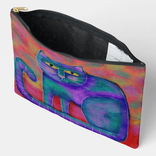 Funky Abstracte kunst kat Etui (Open)