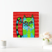 Funky Abstracte kunst kat Vierkante Klok (Huis)