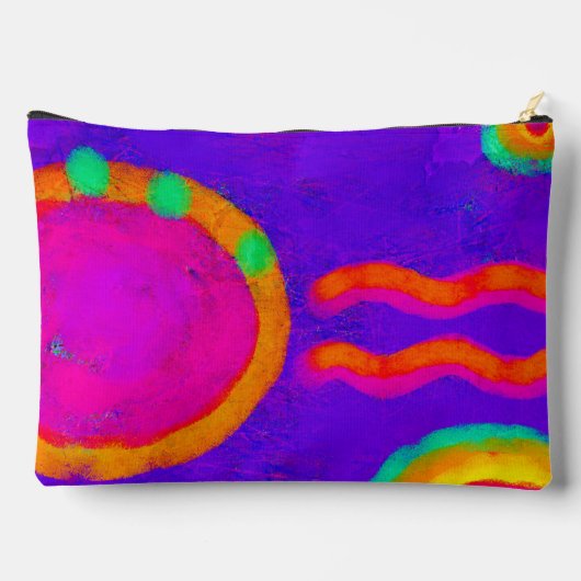 Funky Abstracte kunst make-up tas (Achterkant)