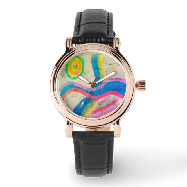 Funky Abstracte kunst om te Draag Horloge (Voorkant)