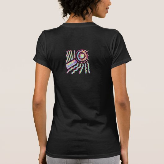 Funky Abstracte kunst om te Draag T-shirt (Achterkant)