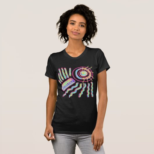 Funky Abstracte kunst om te Draag T-shirt (Voorkant volledig)