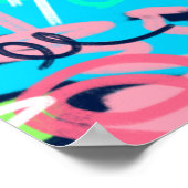 Funky Abstracte Kunst Poster (Hoek)