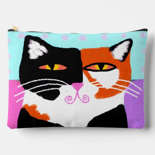 Funky Abstracte Kunst Schotse Kat Etui (Voorkant)