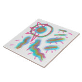 Funky Abstracte Kunst Tegeltje (Zijkant)