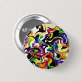 Funky abstracte kunstmagneet ronde button 5,7 cm (Voorkant /achterkant)